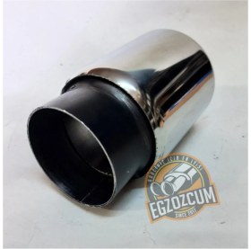 Resim Paslanmaz Krom Tekli 76 Mm. Önü Düz Içi Borulu Yuvarlak Egzoz Eksoz Ucu 
