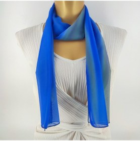 Resim Paredora Soft Çizgili Deep Blue Uzun Fular Çok Renkli 