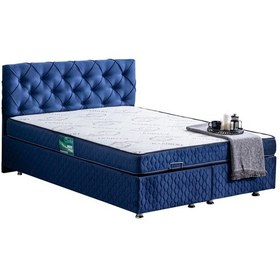 Resim Setaymobilya Baza, Vita Çift Kişilik Lacivert Baza + Başlık + Comfort Yatak 
