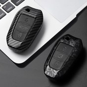Resim ABS Karbon Fiber Araba Anahtar Kılıfı Kapak Peugeot 308 408 508 3008 4008 5008 ve Citroen C4 C6 C3-XR Araç Aksesuarları 