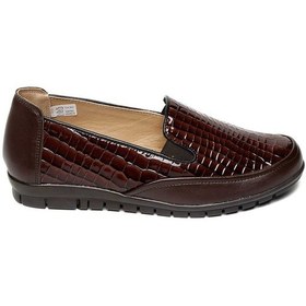 Resim Bestello Bağcıksız Termo Taban Comfort 018-m136-1-25k Kadın Ayakkabı Kahve Kroko 