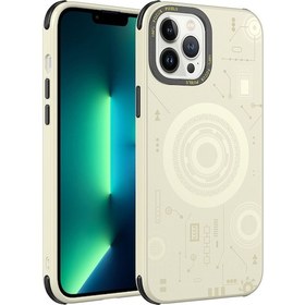 Resim İphone 12 Pro Max Uyumlu Zore Wireless Şarj Özellikli Desenli Hot Kılıf-gold Gold 