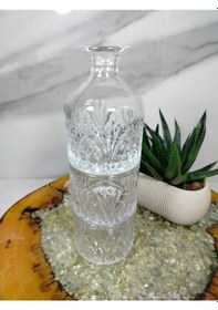 Resim Aron 3 Parça Cam Viski Karaf Seti Beyaz 