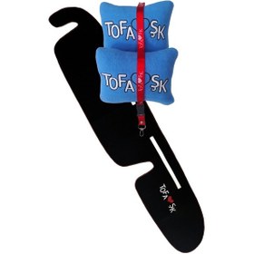 Resim Tofaş Şahin Doğan Kartal Yüksek Göğüs Torpido Koruma Halısı / Mavi Polar Oto Yastık & Ayna Askısı 