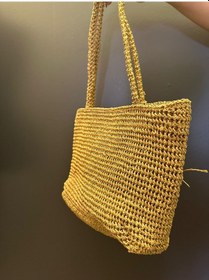 Resim El Örgüsü Püskül Güllü Tasarım Kaddın Omuz El Çantası 36x25 Cm Renkli 
