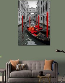 Resim Kanvas Tablo Venedik Gondol Manzarası, 100 x 140 