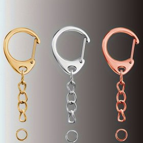 Resim 64/108 Adet Küçük C Yaylı Istakoz Klips Anahtarlık Seti, Dört Halkalı Kolye Ucu ve Açık Halka ile Cadılar Bayramı ve Noel Süslemeleri için El Sanatları Aksesuarları 