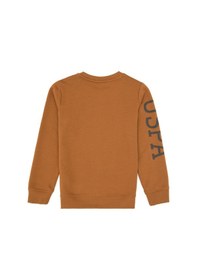 Resim U.S. Polo Assn. Erkek Çocuk Camel Bisiklet Yaka Basic Sweatshirt 50313831-VR233 