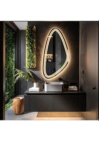 Resim Evonna Günışığı Lazer Kumlamalı Lavabo & Banyo Aynası Dokunmatik Sensörlü 120 X 60 Cm 