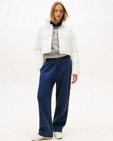 Resim Tommy Hilfiger Tjw Kadife Şişme Kadın Beyaz Ceket Dw0dw21658ybh Beyaz 