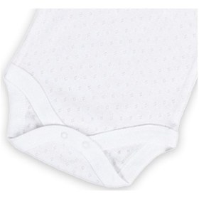 Resim Novibaby 6-9 Ay Jakarlı İp Askılı Beyaz Bebek Atlet Body Zıbın Çıtçıtlı 100% Pamuk Beyaz 