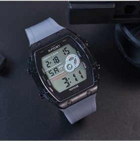 Resim Oldfriend Gri Tek Boy Şık Trend Dijital Saat Luminous Tarih Alarm Kronometre Çok Fonksiyonlu Diğer 