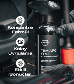 Resim Nasiol Tem Apc Pro Araç içi Çok Amaçlı Konsantre Temizleyici 500 G Koltuk Döşeme Plastik Temizleyici 