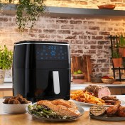 Resim Tefal FW2018 Easy Fry Grill Steam+ 7 Program 6,5 Litre Sıcak Hava Fritözü Airfryer, Onerous Mutfak Tartısı Hediye 