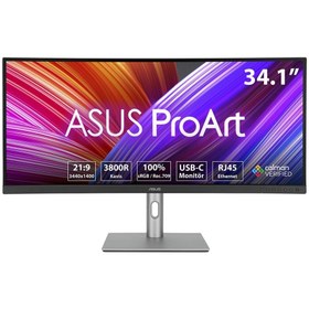 Resim Asus ProArt PA34VCNV 34 inç Kavisli 60Hz 5ms 3440×1440 IPS Monitör 