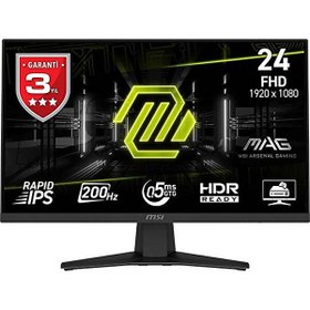 Resim MSI MAG 244F 23.8" FHD Rapid IPS FLAT 200 Hz 0.5 MS FreeSync Premium Oyuncu Monitörü 