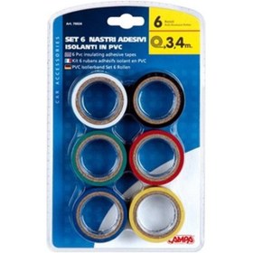 Resim Lampa Izole Bant 6 Farklı Renk 19Mmx3,4M 70026 