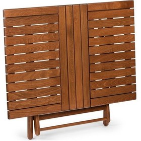 Resim Atina Katlanır Masa 80x120 - Dış Mekan Ahşap Bahçe, Balkon Masası Ceviz 