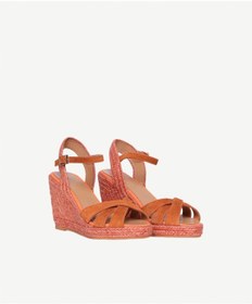 Resim Yargıcı Çapraz Bantlı Dolgu Süet Espadril 26ykay4033x 081 Turuncu 