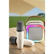 Resim Karaoke Seti Çift Mikrofonlu Bluetooth Hoparlör Eğlence Seti Çocuk Eğlence Etkinlik 