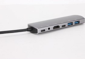 Resim Vcom CU465 Type-C To HDMI+USB-2+RJ45+Audio+USB-C+PD Çoklayıcı 