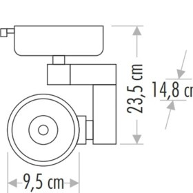 Resim Cata 30W Ray Spot Babil LED Armatür Siyah Kasa COB Teknolojisi ile İç Mekan Aydınlatma Çözümü 