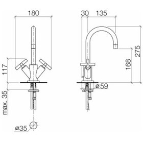 Resim Dornbracht Tara Lavabo Bataryası Mat Beyaz 