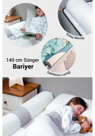 Resim Wellgro 140 Cm Sünger Yatak Bariyeri, Çocuk Yatak Kenar Korkuluğu 