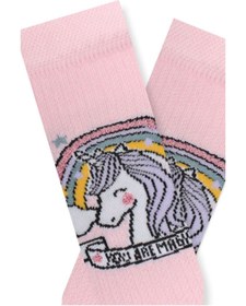 Resim Genel Markalar Unicorn Ve Kalp Desen Kız Çocuk Patik Çorabı 
