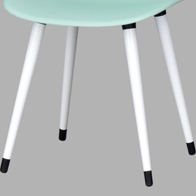 Resim VİLİNZE Eames Beyaz Ahşap Ayak Plastik Mint Yeşili Sandalye 