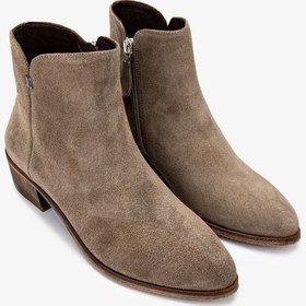 Resim Valmenti Kadın Hakiki Deri Vizon Topuklu Bot 1029 10 Bn Bot Sk24-25 Sugero Suet Vizon 