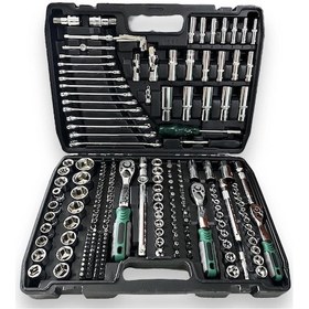 Resim Tam Profesiyonel Germany 72 Diş Eğik Cırcır 216 Parça Lokma Takımı Oto Tamirci Tam Set 1/2-3/8-1/4 