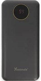 Resim Coverzone Yosonda Led Ekranlı 20000mAh Powerbank 4in1 Dahili Micro USB, Type-C, Lightning ve USB-A kablosu YXD-A67 (Siyah - YXD-A67) 