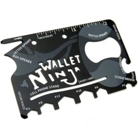 Resim toganshop BFS Ninja Wallet Survival Acil Durum Kiti / Kartı - 18 İn 1 