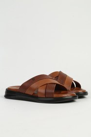 Resim Pierre Cardin Deri Taba Erkek Terlik PC-7336 