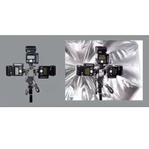 Resim Interfit INT337 Strobie Triple Flash Bracket 