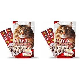 Resim Dana-tavuk Etli Sıvı Kedi Ödülü - 5x15 Gr 2'li Paket 0.75 LT - 2.5 LT - 12 KG 