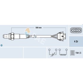 Resim FAE 77303 OKSİJEN SENSÖRÜ KONUM 1 ASTRA H VECTRA C ZAFIRA B A16XE 