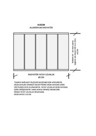 Resim Alüminyum Panel Radyatör Ekol 600 X 800 Ral 9010 Kırık Beyaz 