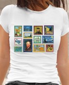 Resim Van Gogh Kolaj Kadın Tişört 