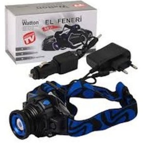 Resim Watton Q5 Şarjlı Kafa Feneri Led Işıklı Lamba Wt-121 Siyah 