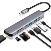 Resim Axe 7 In 1 Sd Usb Type-c Hub Hdmı Girişli Çevirici Çoklayıcı 
