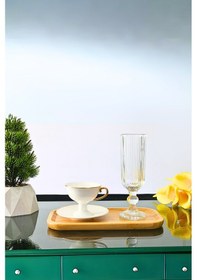 Resim 6 Adet Kristal Ayaklı Kahve Yanı Su Ve Meşrubat Bardağı 