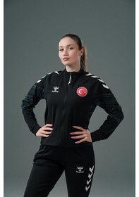 Resim Hummel Milli Takım Line Kamp Eşofman Üstü Siyah 