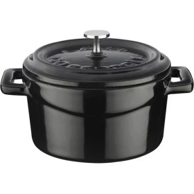 Resim Metal Döküm Mini Tencere, 10 Cm, 0.35 L Hacim, Siyah 