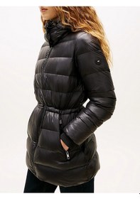 Resim Tommy Hilfiger Gloss Hw Down Waıst Reg Coat Kadın Siyah Mont - Ww0ww47355 Siyah 