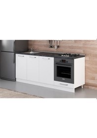 Resim Minar 200 Cm Mutfak Dolabı Beyaz 200-B6-Alt Modül Beyaz 