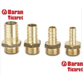 Resim 1/8-1/4-3/8-1/2 Sarı Hortum Rekoru Erkek 6-8-10-12 Mm 