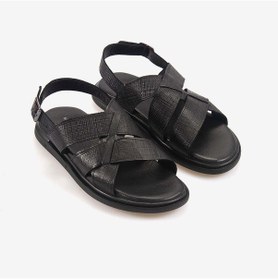 Resim Kemal Tanca Erkek Kauçuk Tabanlı Şık Tasarım Comfort Günlük Çapraz Bantlı Sandalet 560 siyah 