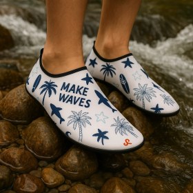 Resim Erkek Plaj Deniz Ayakkabısı Waveguard Scuba Kumaş Renkli Sportif & Yaz Stili Havuz Deniz Terliği 